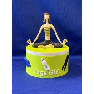 Westland The Girls Yoga Girl Round Trinket Box